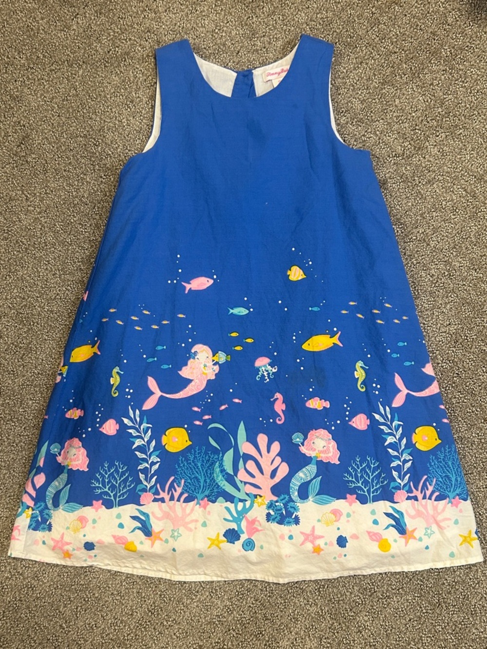 Tommy Bahama Royal Blue Mermaid Border Print Dress